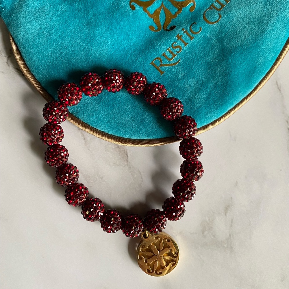 Red Emerson Rustic Cuff Bracelet